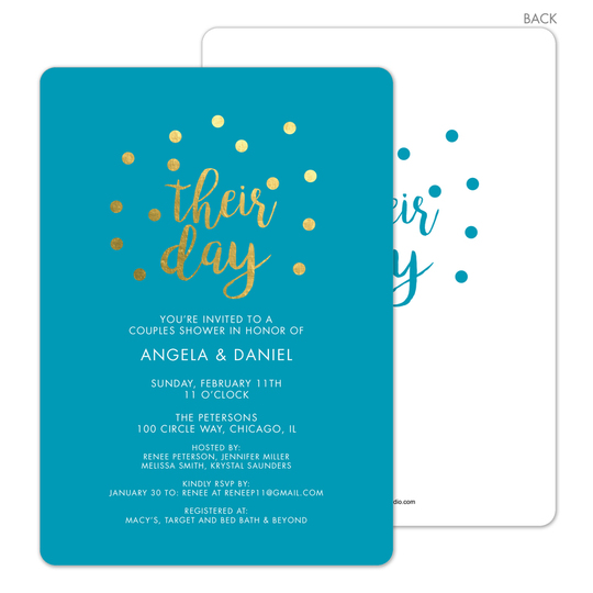 Mermaid Their Day Confetti Dot Invitations